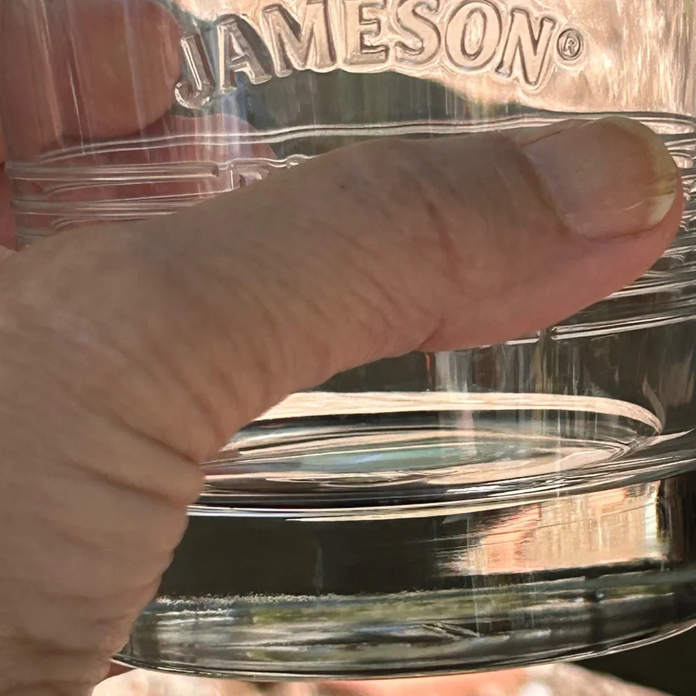 Jameson bourbon whiskey highball rock  glasses black barrel